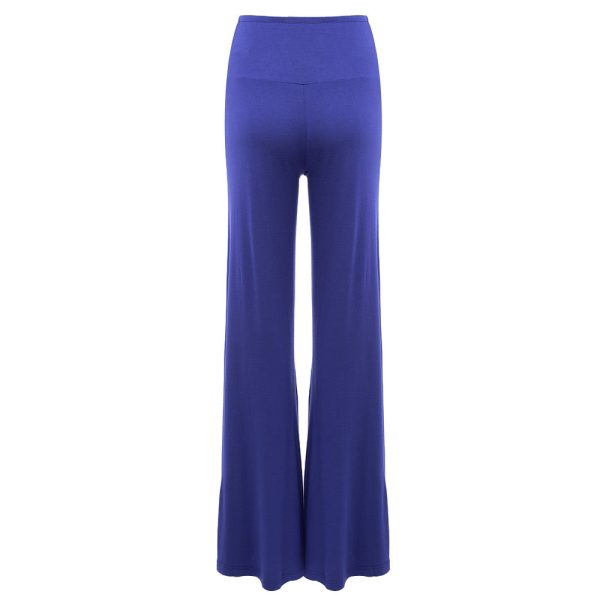 Fashionable Mid Elastic Waist Boot Cut Wide Leg Pants for Women For Discount - Image 2