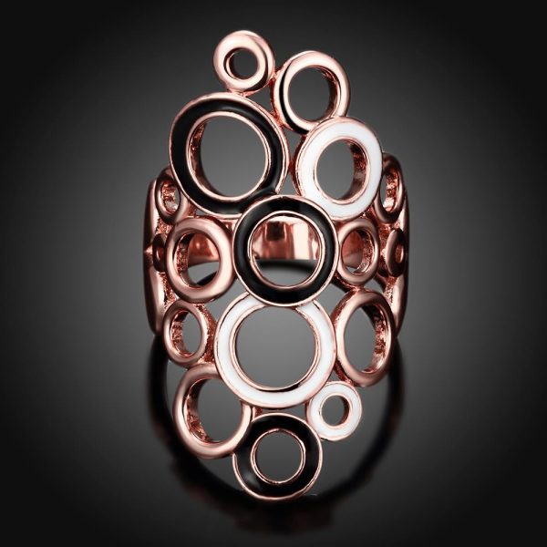 R763-B Nickle Free Antiallergic New Fashion Jewelry 18K Gold Plated Ring Online now - Image 3