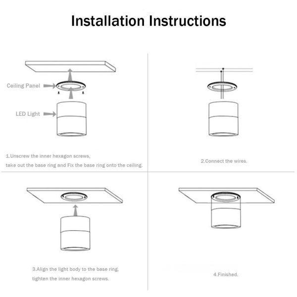 [Dbf]Angle Adjustable Dimmable Surface Mounted Downlight Ceiling Lamp 5W 7W 9W 15W Led Cob Spot Light Ac110 220V Ceiling Light Fashion - Image 5